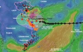 Áp thấp nhiệt đới mạnh lên thành bão số 4, cách Đà Nẵng 210km