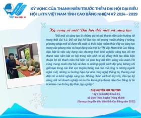  Khai mạc phiên làm việc thứ nhất Đại hội đại biểu Hội LHTN Việt Nam tỉnh Cao Bằng lần thứ VI, nhiệm kỳ 2024-2029 