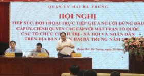 Quận Hai Bà Trưng: thực hiện nghiêm đối thoại giữa người đứng đầu với Nhân dân