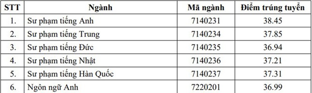  Điểm chuẩn trường Đại học Ngoại ngữ: Ngành nào cao chót vót? 