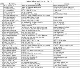  Một lớp 40 học sinh đều đậu đại học, nhiều trường thuộc top đầu cả nước 