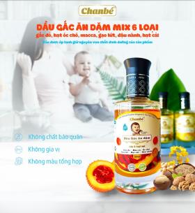  Dầu gấc mix 6 loại hạt đầu tiên thương hiệu Chan Bé - Bí quyết dinh dưỡng cho bé yêu 