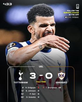 Tottenham thắng to ở Europa League trong tình cảnh khó tin