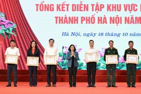 Tổng kết diễn tập Khu vực phòng thủ Thành phố Hà Nội năm 2024