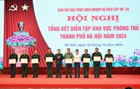 Tổng kết diễn tập Khu vực phòng thủ Thành phố Hà Nội năm 2024