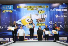  Giải billiards pool 9 bi HBSF Tour 3: Dương Quốc Hoàng bảo vệ thành công chức vô địch